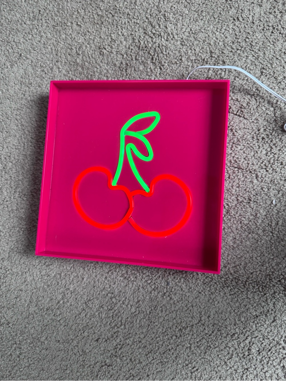 Neon Cherry decor picture - Hot Pink with Red & Lime Green
